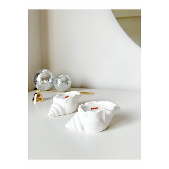 Bernamiofficial 2'li Deniz Kabuğu Soya Wax Mum ( Vanilya Esanslı )