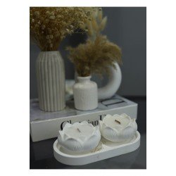 Pinterest Lotus 2'li Takım Kokulu Mum, dekoratif Mum