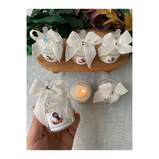 Mika Şekerlik İçerisinde Top Gül Kına Söz Nişan Hediyelik 25 Adet