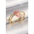 Özel Pirinç Gold Renk Pembe Kristal Kalp Model Zirkon Taş Detaylı Kadın Yüzük Fırsat!!!