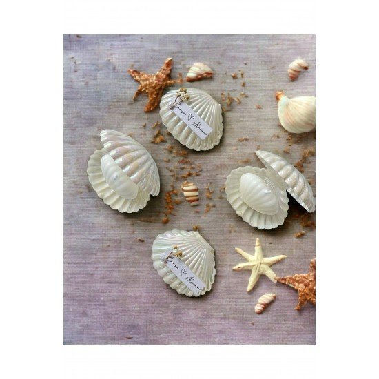 Süslü Özel Tasarım Düğün Nişan Kına Hediyeliği Istiridye Ve Kokulu Mum (25 ADET) Hediyelik