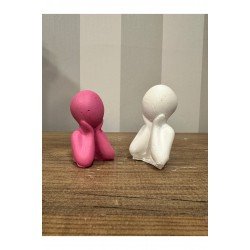 Şık Ve Dekoratif Pembe Beyaz Soyut Dekoratif Obje