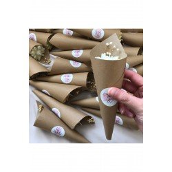 Papatya Hediyelik Koni Model Papatya Mum - 5 Adet