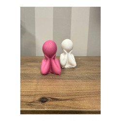 Şık Ve Dekoratif Pembe Beyaz Soyut Dekoratif Obje