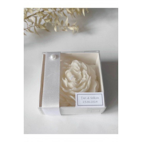 20 Adet Kokulu Mum Şakayık Çiçek Mum Hediyelik Söz Nişan Hediyelik