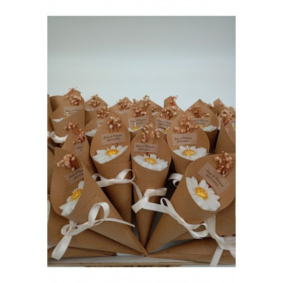 Kişiye Özel Düğün|nişan|söz|Kına|Sünnet| Hediyelik Vanilya Kokulu Buket Mum-20 Adet