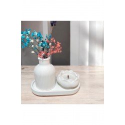 Dekoratif Vintage Vazo Set 3 Parça Orta Sehpa Objeler Ev Dekorasyon El Sanatı