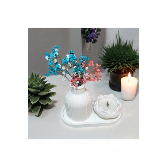 Dekoratif Vintage Vazo Set 3 Parça Orta Sehpa Objeler Ev Dekorasyon El Sanatı