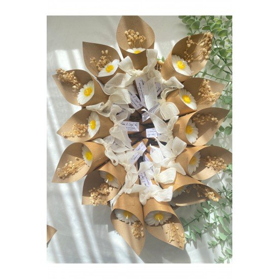 20 Adet Papatya Mum Buketi Hediyelik