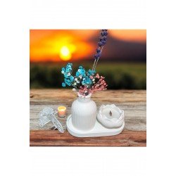 Dekoratif Vintage Vazo Set 3 Parça Orta Sehpa Objeler Ev Dekorasyon El Sanatı