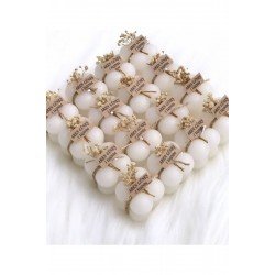 Kişiye Özel 20 Adet Süslemeli Bubble Mum, Nikah Şekeri Söz Hediyelik