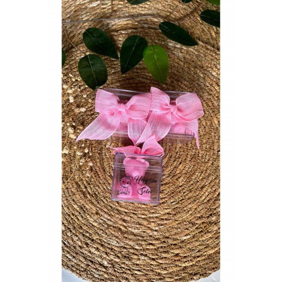 10 Adet Ayıcık Mum - Erkek Kız Bebek Yenidoğan, Doğum Günü, Organizasyon Hediyelik Mika Kutu