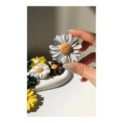 4’lü Papatya Magnet , Buzdolabı Magneti Beyaz Dekoratif Obje El Yapımı