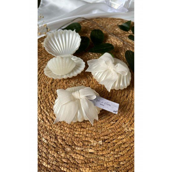 Pinterest Istiridye Kutulu Midye Mum Kurdeleli Nişan Hediyeliği 10 Adet, Midye Mum,Düğün Nişan Söz