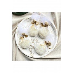 8 Adet Tül İçerisinde Şakayık Mum, Nikah Şekeri, Doğum, Sünnet, Düğün Nişan Söz, Kına, Doğum Günü