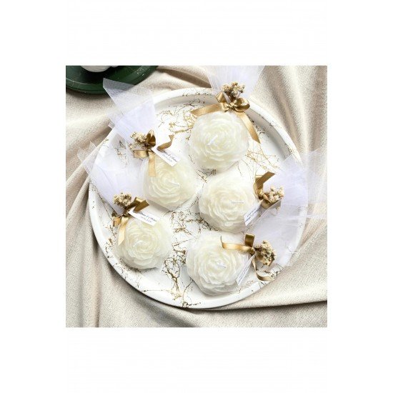 8 Adet Tül İçerisinde Şakayık Mum, Nikah Şekeri, Doğum, Sünnet, Düğün Nişan Söz, Kına, Doğum Günü