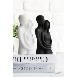 Blue Avm 2li Sarılan Çift Heykeli Dekoratif Sevgili Biblo Sarılançift