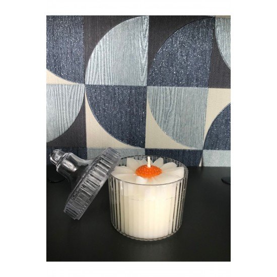 10 Adet Papatyalı Şekerlik Mika Kutulu Mum Düğün, Nişan, Nikah, Kına, Sünnet, Doğum, Söz Hediyelik