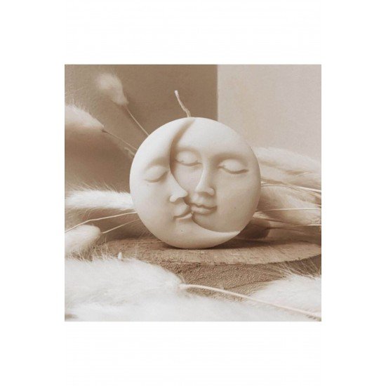 Official Dekoratif Güneş Ay Vanilya Kokulu Mum - 1 Adet