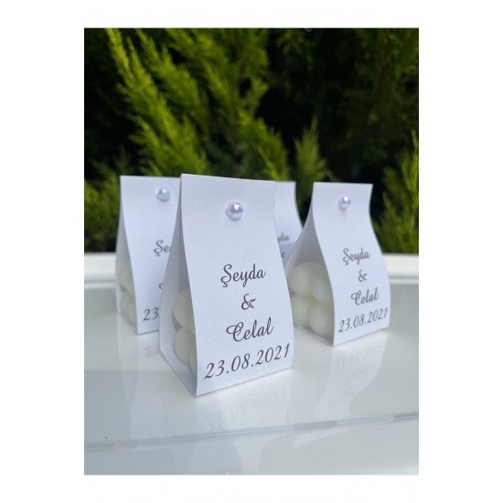 Official Beyaz Kişiye Özel Bubble Mum Hediyelikleri Söz,nişan,nikah,düğün Hatırası - 15 Adet