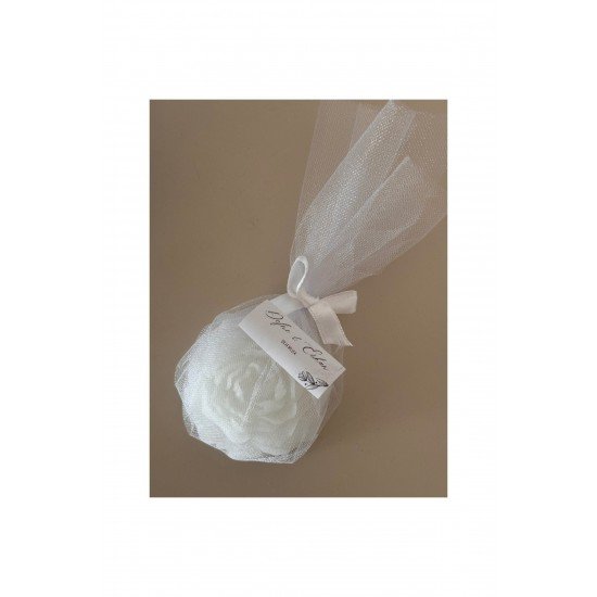 Söz, Nişan, Kına, Düğün, Mevlüt, Sünnet, Nikah Hediyelik Tül İçerisinde Şakayık Mum -15 Adet