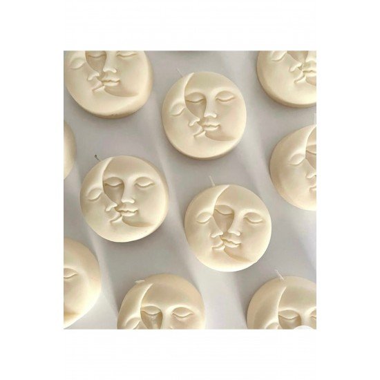 Official Dekoratif Güneş Ay Vanilya Kokulu Mum - 1 Adet