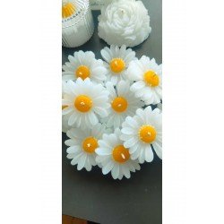 Official Papatya Desen Dekoratif Mum Söz,nişan,mevlid Hediyelik Mum 50 Adet