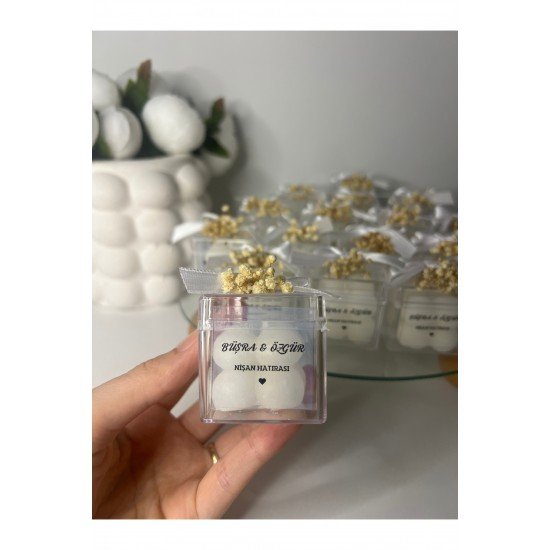 Pinterest Mumlar Çiçekli Buble Hediyelik Mum, Nikah, Doğum, Sünnet, Düğün Nişan Söz 10 Adet