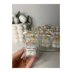 Pinterest Mumlar Çiçekli Buble Hediyelik Mum, Nikah, Doğum, Sünnet, Düğün Nişan Söz 10 Adet