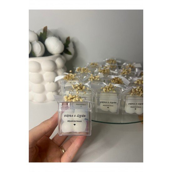 Pinterest Mumlar Çiçekli Buble Hediyelik Mum, Nikah, Doğum, Sünnet, Düğün Nişan Söz 10 Adet