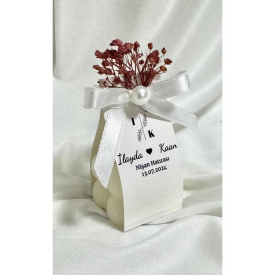 10 Adet Süslemeli Bubble Mum Kız Isteme, Söz, Nişan, Düğün, Nikah Hediyelikleri