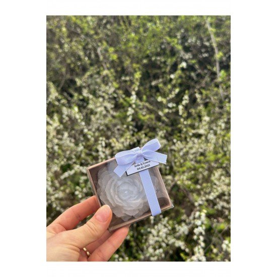 Kraft kutulu Şakayık Çiçeği Mum Hediyelik 10’lu | Kına, Söz, Nikah, Babyshower, | Royal Ember