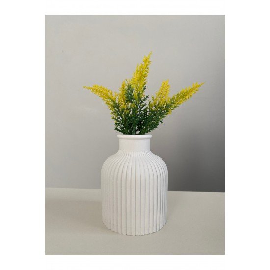 Dekoratif Çizgili Vazo Sadece Vazo