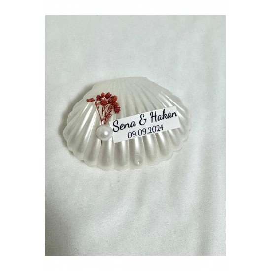 10 Adet İstiridye Kutu İçerisinde Mum Kız isteme, Söz, Nişan, Kına, Düğün, Doğum Hediyelikleri