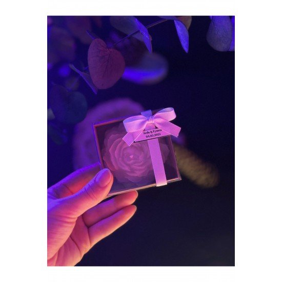 Kraft kutulu Şakayık Çiçeği Mum Hediyelik 10’lu | Kına, Söz, Nikah, Babyshower, | Royal Ember