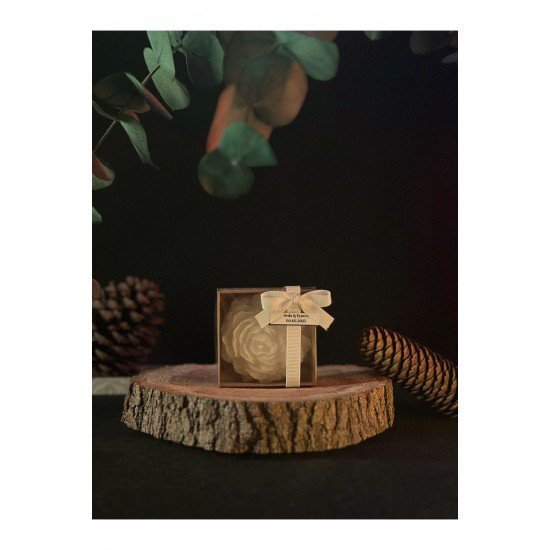 Kraft kutulu Şakayık Çiçeği Mum Hediyelik 10’lu | Kına, Söz, Nikah, Babyshower, | Royal Ember