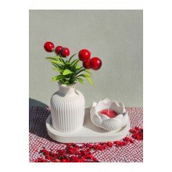 Pinterest Dekoratif Mini Bohem Vazo Ve Lotus Mumluk ( Banyo, Salon Dekor Biblo )