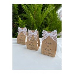 Official Söz Nişan Nikah Düğün Hatırası Kartlı 10 Adet Bubble Mum Hediyesi Dağıtmalığı