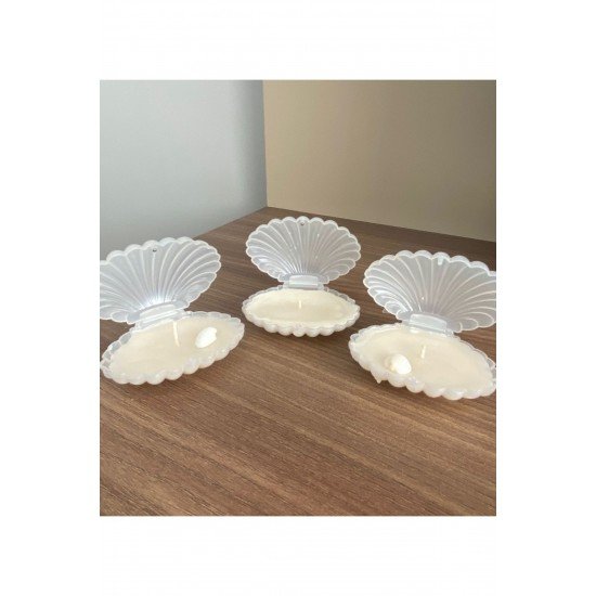 1 adet Plastik Kapaklı Istiridye Midye Kokulu Mum Trend Model