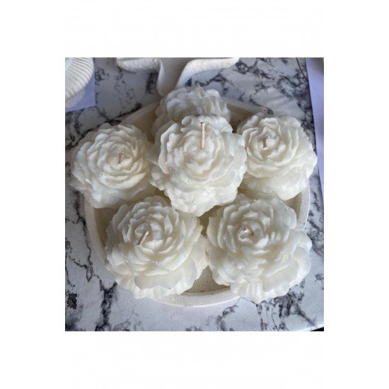 Official Şakayik Kokulu Mum Beyaz Renk - 2 Adet