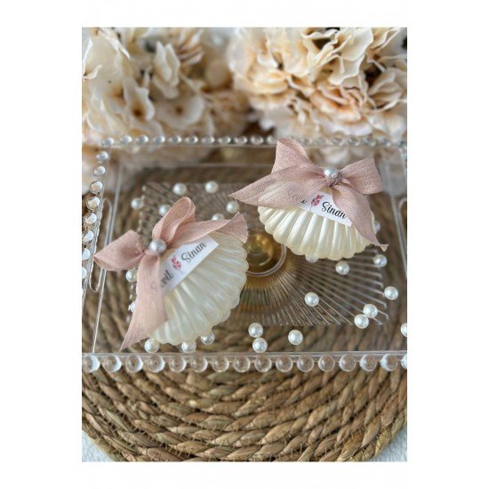 Kutulu istiridye Mum Düğün, Nişan , Söz ,Kına , Mevlüt , Doğum günü , Yılbaşı Hediyelik- 20 adet