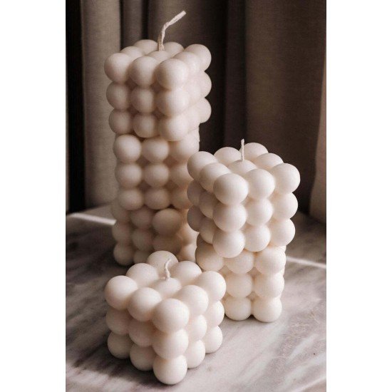 Pinterest Bubble Candle Mum Kokulu Dekoratif Mum El Yapımı - 2 Adet