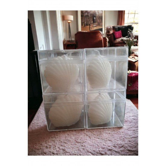 Pinterest Mika Kutu Içinde Mini Istiridye Mum Seti - 12 Adet