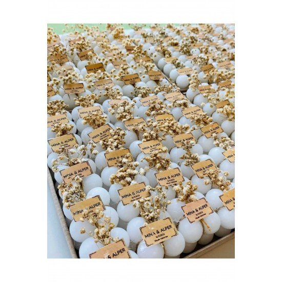 Özel süs nişan söz nikah doğum günü daha bir çok özel gün için bouble mum mumluk hediyelik 30 adet