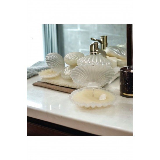 Mumlu Istiridye Midye Kapaklı 1 Adet Kokulu Mum