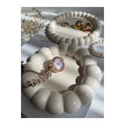 2'li Bubble Tabak Seti (VERNİKSİZ) Dekoratif Mum ve Takı Tabağı, Pinterest Sunum Tabağı ve Tepsisi