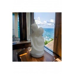 Official Sarılan Çift Kokulu Beyaz Mum