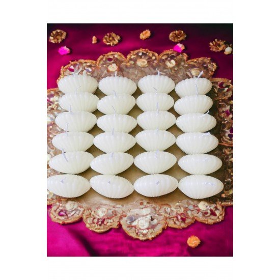 Official 20 Adet Dekoratif Mini Istiridye Mum Seti