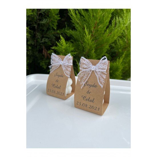 Official Söz Nişan Nikah Düğün Hatırası Kartlı 10 Adet Bubble Mum Hediyesi Dağıtmalığı