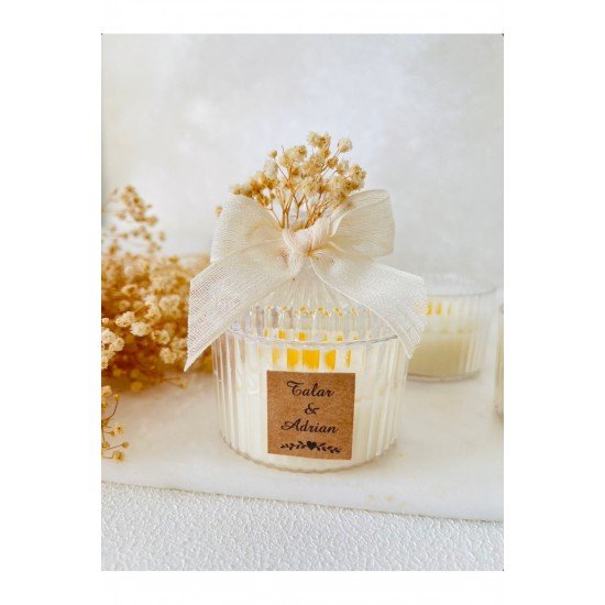 Papatyalı Mum - Söz Nişan - Nikah - Bebek Hediyeliği